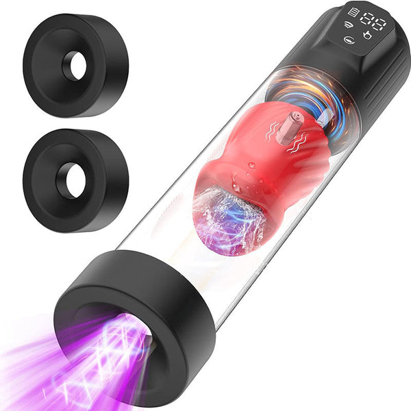 Blisx - Alexander 7 Vibrating & 5 Sucking Penis Pump Vacuum Suction Male Penis Extender