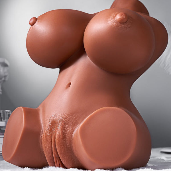 Blisx - 7.26 lbs Big Breasts and Big Meat Fixed Brown Masturbator Sex Torso【Canada In Stock】